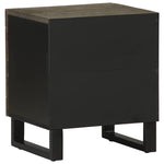 ZNTS Bedside Cabinet Black 40x33x46 cm Solid Wood Mango 4017680
