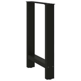 Dining Table Legs Black 2 pcs 50x cm Steel 4013300