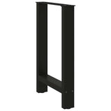 ZNTS Coffee Table Legs Black 2 pcs 50x cm Steel 4013300