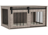 Dog Crate Furniture with Removable Cushion for Medium Dogs, 80 x 54 x 57cm - Brown T3398P349630