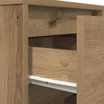 ZNTS Bedside Cabinet with LED Lights Artisan Oak 38x34x50 cm 861299