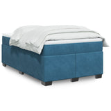 Box Spring Bed with Mattress Dark Blue 120x200 cm Velvet 3285279