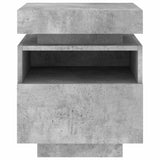 Bedside Cabinet with LED Lights Concrete Grey 40x39x48.5 cm 836790