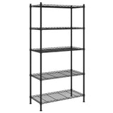 5-Tier Storage Shelf 90x35x180 cm Black 250 kg 324624