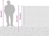 Chain Link Fence with Post 10 x 1.4 m PVC-Coated Steel 3336234