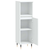 Bathroom Cabinet White 30x30x100 cm Engineered Wood 831548