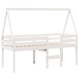 High Sleeper Bed without Mattress White 90x200 cm Solid Wood Pine 3282093
