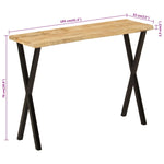 Console Table with Live Edge 105x33x76 cm Solid Wood Mango 372763