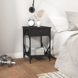 ZNTS Bedside Cabinets 2 pcs Black 40x42x60 cm Engineered Wood 826336