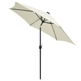 Garden Parasol Sand white 100% polyester, aluminium 300 cm diameter 47361