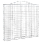 Arched Gabion Basket 200x30x180/200 cm Galvanised Iron 153389