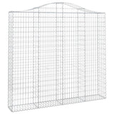 Arched Gabion Baskets 6 pcs 200x30x180/200 cm Galvanised Iron 3145518