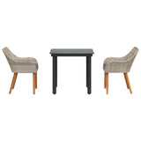Dining Set Light grey Poly rattan 3261712