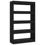 Book Cabinet/Room Divider Black 80x30x135 cm Engineered Wood 811710