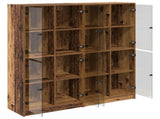 Highboard 2 pcs Old Wood 68 x 37 x 142 cm Engineered Wood 3402644