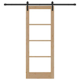 Sliding Door ORKDAL Natural and Black 78 x 202 cm 3331851