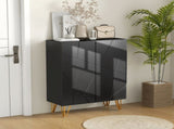 Narrow Shoe Storage Cabinet with Soft-Close Hinges and Adjustable Shelves for 15-20 Pairs of Shoes, T3398P328268