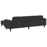 Sofa Set 3 pcs Black Velvet 3335127