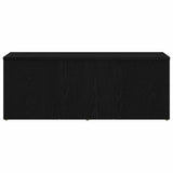 TV Cabinet with Drawer Black Oak 80x34x30 cm Engineered Wood 862484