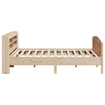 ZNTS Bed Frame without Mattress 200x200 cm Solid Wood Pine 3306954