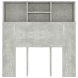 Headboard Cabinet Concrete Grey 100x19x103.5 cm 811848