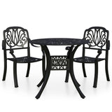 Bistro Set Black Cast aluminium Standard Durable Bistro Set 3070575