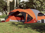 Family Tent Cabin 6-Person Grey and Orange Waterproof 94639