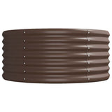 Garden Raised Bed Galvanised Steel 440x80x36 cm Brown 318935