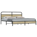 Metal Bed Frame without Mattress Sonoma Oak 183x213 cm 3318685