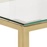 Console Table Gold Stainless Steel and Tempered Glass 350010