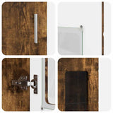 Highboard FLORIN Smoked Oak 60 x 35 x 182 cm Engineered Wood 3397919