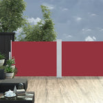 Retractable Side Awning Red 100x1000 cm 48477