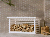 Firewood Rack White 108x73x79 cm Solid Wood Pine 822228