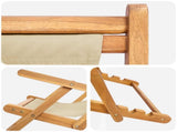 Beach Chair Beige Solid Teak Wood 42032666