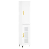 Highboard White 34.5x34x180 cm Engineered Wood 3200369