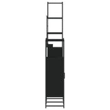 4 Piece Bathroom Cabinet Set Black Engineered Wood 3214359
