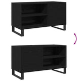 Record Cabinet Black Oak 85 x 38 x 48 cm Engineered Wood 862898