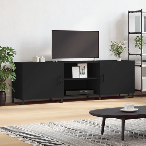 ZNTS TV Cabinet Black 150x30x50 cm Engineered Wood 829117