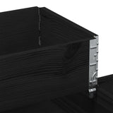 3-Tier Raised Bed Black 120x80 cm Solid Wood Pine 4010314