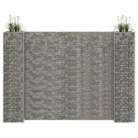 H-Shaped Gabion Planter Steel Wire 260x40x180 cm 145664