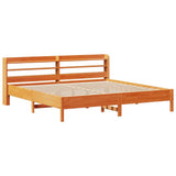 Bed Frame without Mattress Wax Brown 180x200 cm Super King Solid Wood Pine 3306881