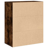 Book Cabinet Smoked Oak 60x30x71.5 cm Engineered Wood 860314