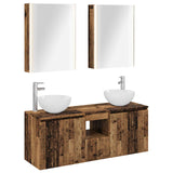 Bathroom Cabinet Set 5 pcs Old Wood 53 x 15.5 x 70 cm 3406373