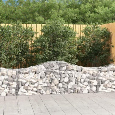 Arched Gabion Basket 200x50x60/80 cm Galvanised Iron 153393