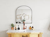 60 x 90cm Arched Home Mirror - Black T3398P330545