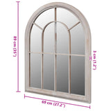 Rustic Arch Garden Mirror 69x89 cm for Indoor and Outdoor Use 41225