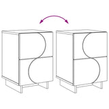 Bedside Cabinet 2 pcs Smoked Oak 33.5 x 34.5 x 50 cm 8011398