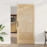 Sliding Door ORKDAL Brown 93 x 211 cm Solid Pine Wood 3333768