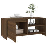 ZNTS Coffee Table Brown Oak 102x50x45 cm Engineered Wood 813034