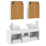 Bathroom Furniture Set 5 pcs White Engineered Wood and Glass 3406967